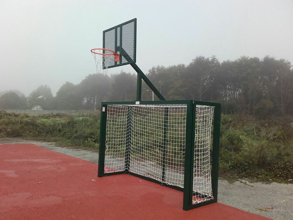 JUEGO DE 2 PORTERÍAS F.SALA/BALONMANO - CANASTA BASKET VERDE