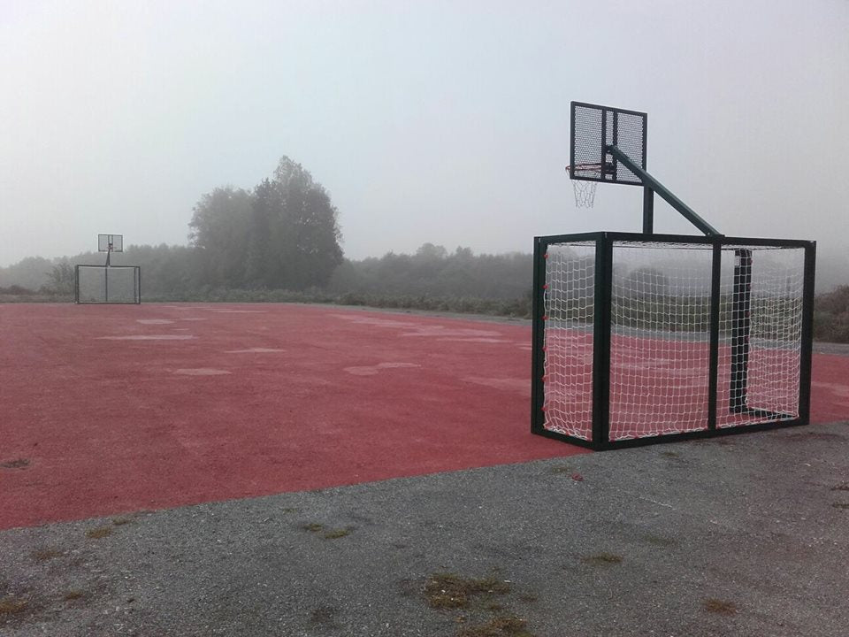 JUEGO DE 2 PORTERÍAS F.SALA/BALONMANO - CANASTA BASKET VERDE
