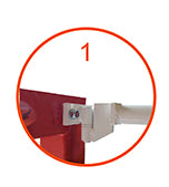 JUEGO PORTERÍAS F.SALA/BALONMANO METÁLICAS  80X80MM ABATIBLES