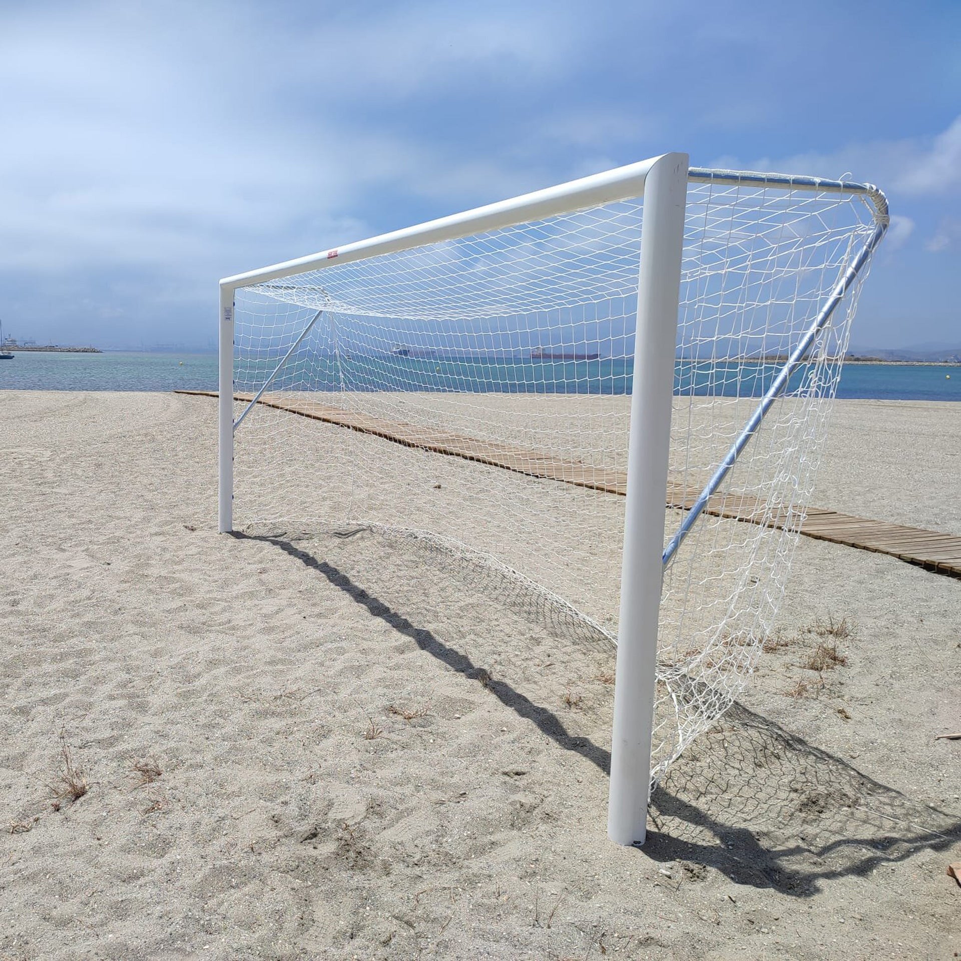 JUEGO PORTERÍAS FÚTBOL-PLAYA ALUMINIO 120X100MM