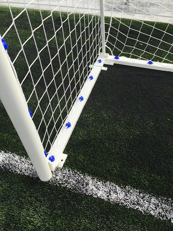 JUEGO PORTERÍAS FÚTBOL 11 METÁLICAS TRASLADABLES TUBO 100 MM REGLAMENTARIAS