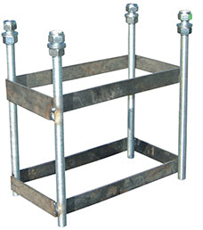 JUEGO CANASTAS BALONCESTO MONOTUBO NEW TUBO 140x140 MM FIJAS CON BASE PARA ANCLAJE VUELO 2,25 MTS