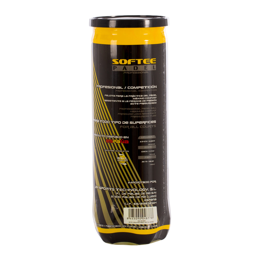 BOTE 3 PELOTAS PADEL SOFTEE SPEED