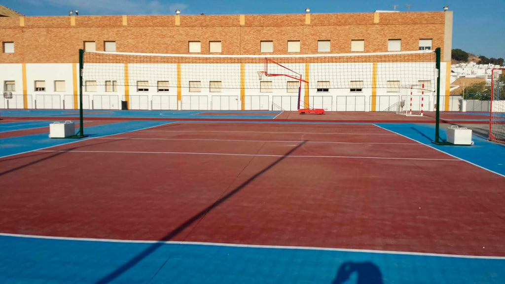 JUEGO POSTES VOLEIBOL METÁLICOS Ø 80MM TRASLADABLES