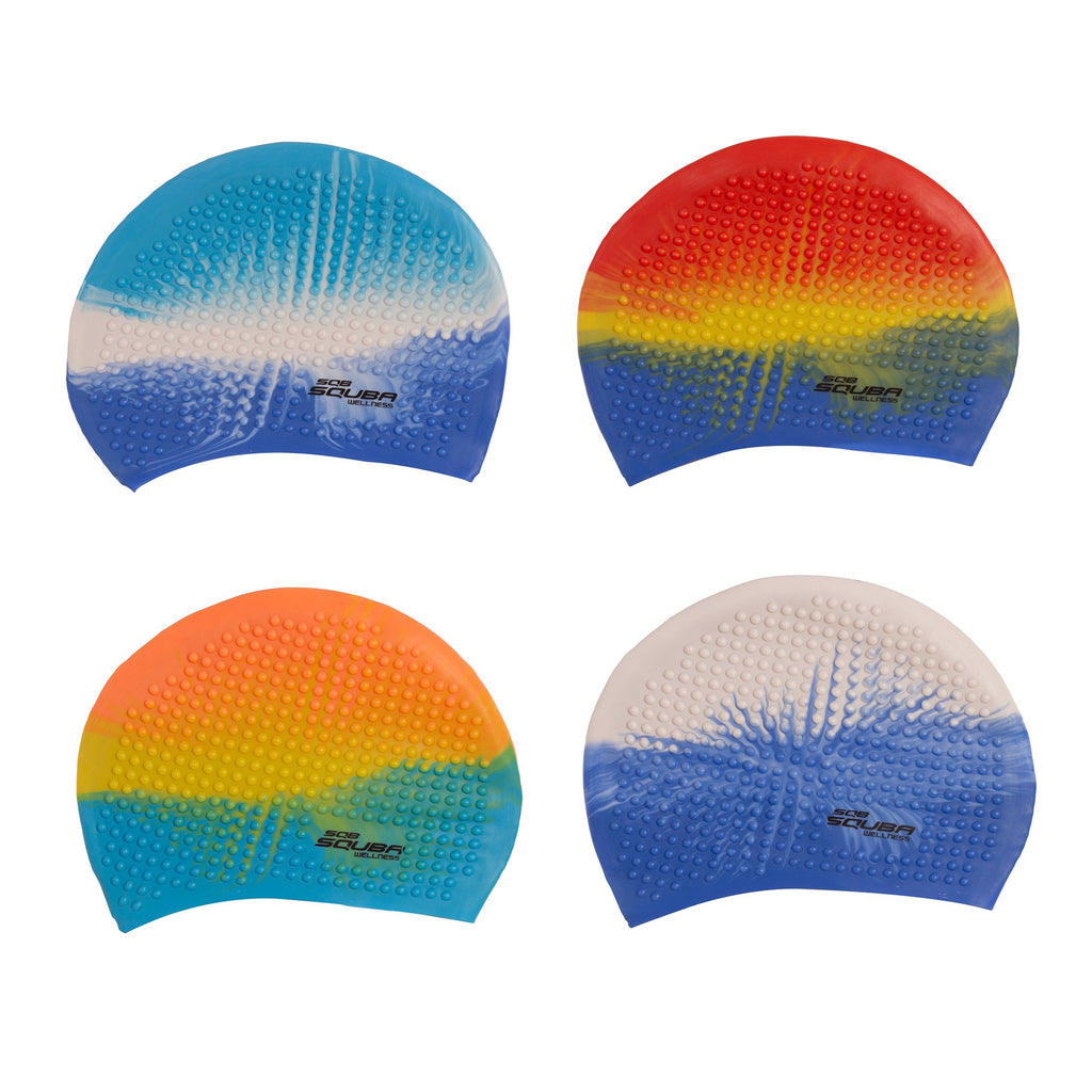 GORRO NATACIÓN SILICONA SQUBA BUBBLE MULTICOLOR