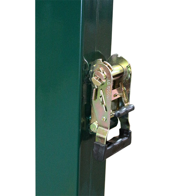 JUEGO DE 2 POSTES DE VOLEIBOL METÁLICOS CUADRADOS 80X80MM FIJOS