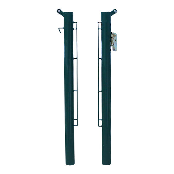 JUEGO POSTES TENIS METÁLICOS 80MM FIJOS DELUXE