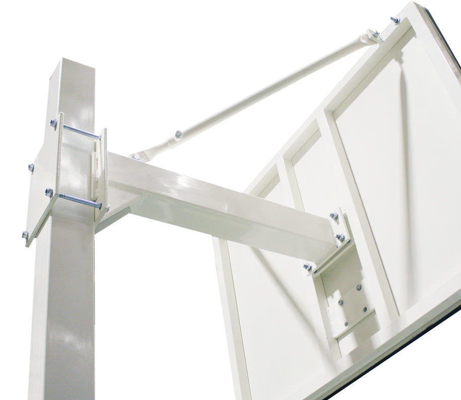 JUEGO DE 2 CANASTAS MINIBASKET DELUXE MONOTUBO TUBO 100 FIJAS CON BASE PARA ANCLAJE -SIN TABLERO NI ARO-