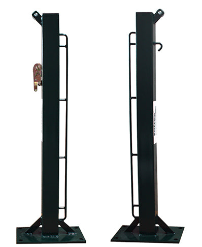 JUEGO DE 2 POSTES DE TENIS FIJOS CUADRADO 80X80MM CON BASE PARA ATORNILLAR