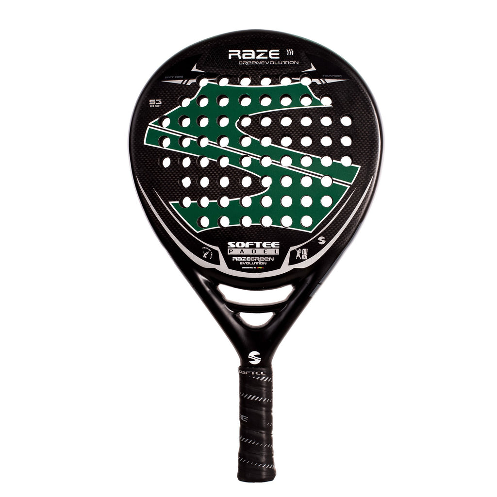 PALA PÁDEL SOFTEE RAZE EVOLUTION GREEN CARBONO DEFECTO ESTÉTICO