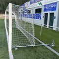 JUEGO PORTERÍAS ALUMINIO FÚTBOL 7 120X100 MM ABATIBLES CON ARQUILLOS CINCADOS