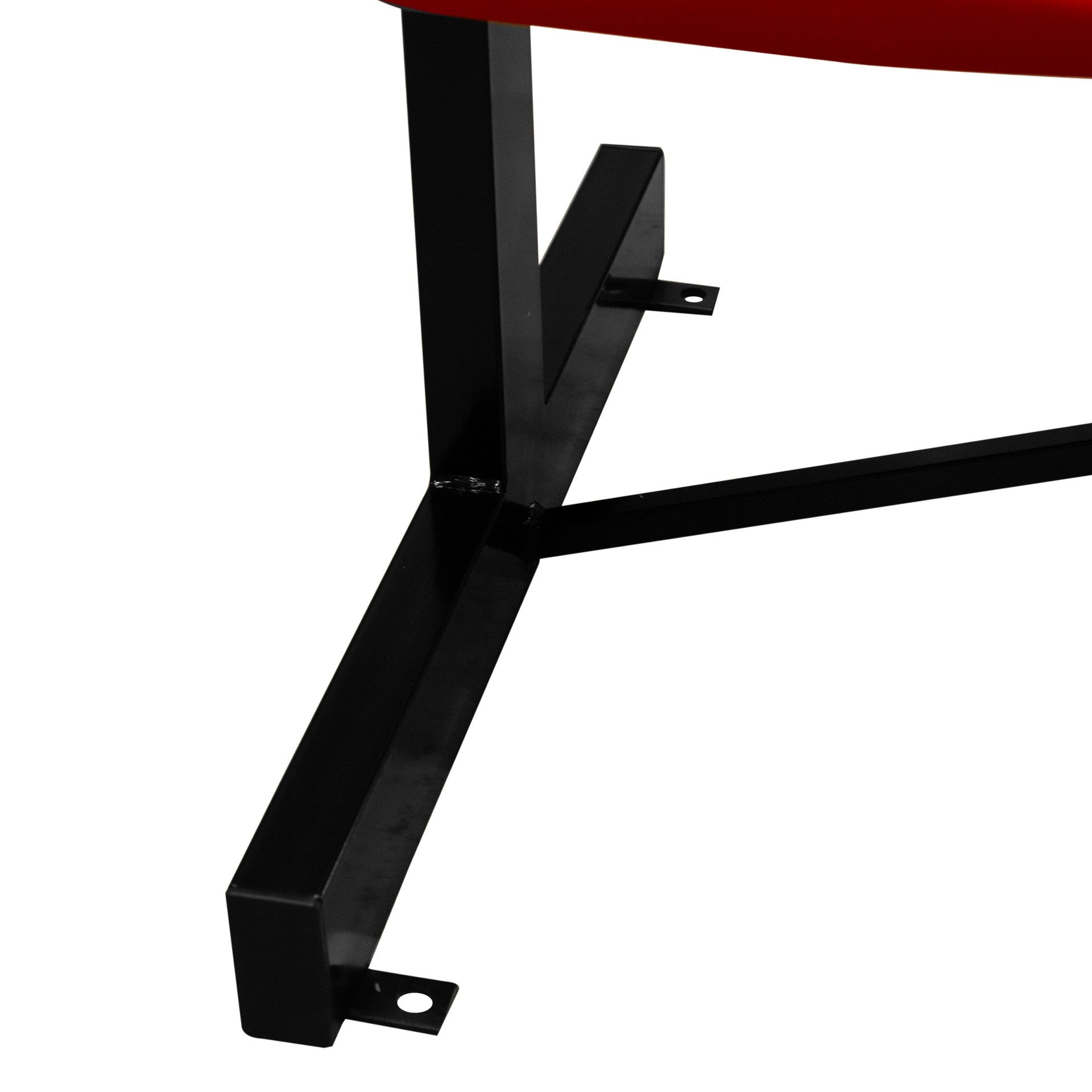 BANCO METÁLICO NEW CON ASIENTO ROJO PVC -5 PLAZAS-