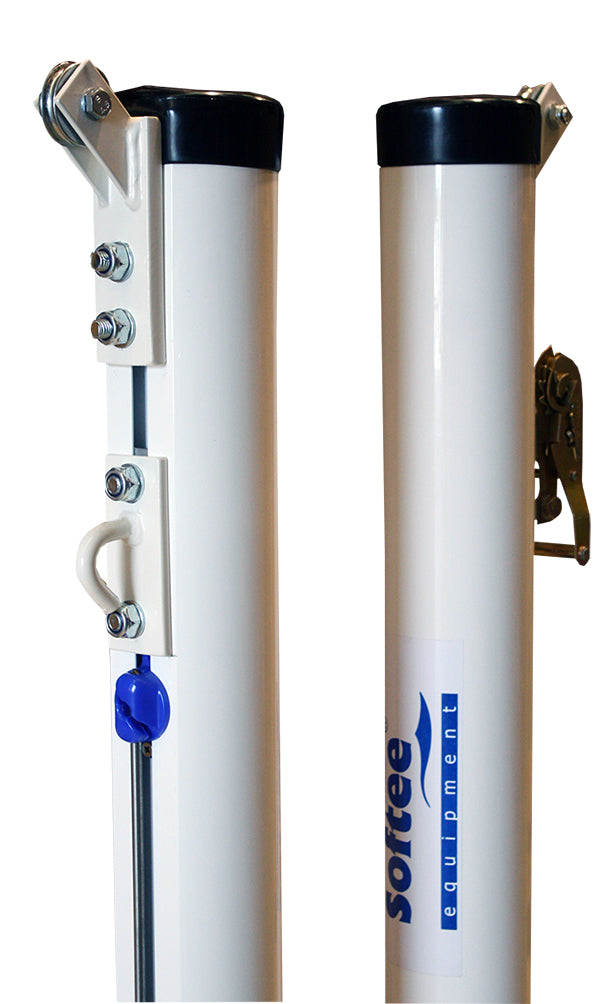 JUEGO POSTES TENIS TRASLADABLES ALUMINIO Ø 90MM