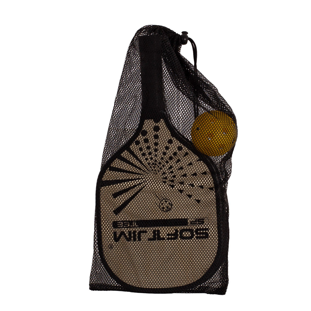 JUEGO DE 2 PALAS PICKLEBALL MADERA CON PELOTA Y FUNDA